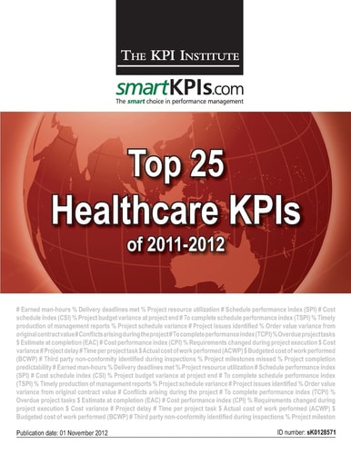 Top 25 Healthcare KPIs Of 2011-2012