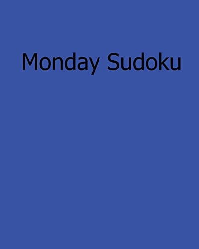 Monday Sudoku Easy to Read, Large Grid Sudoku Puzzles
