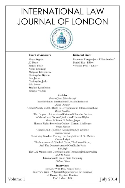 International Law Journal of London: Volume 1, Edition 1