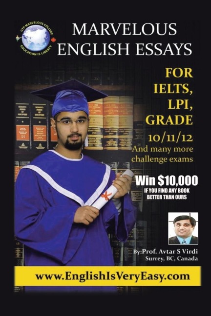 Marvelous English Essays: For Ielts, LPI, Grade 10/11/12