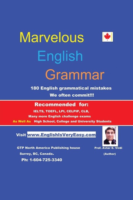 Marvelous English Grammar: 180 English Grammatical Mistakes