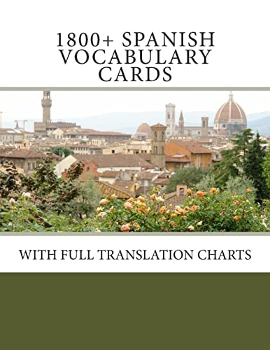 1800+ Spanish Vocabulary Cards With Full Translation Charts