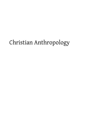 Christian Anthropology