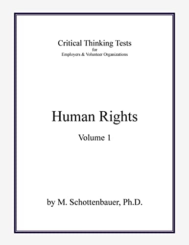 Critical Thinking Tests: Human Rights Volume 1
