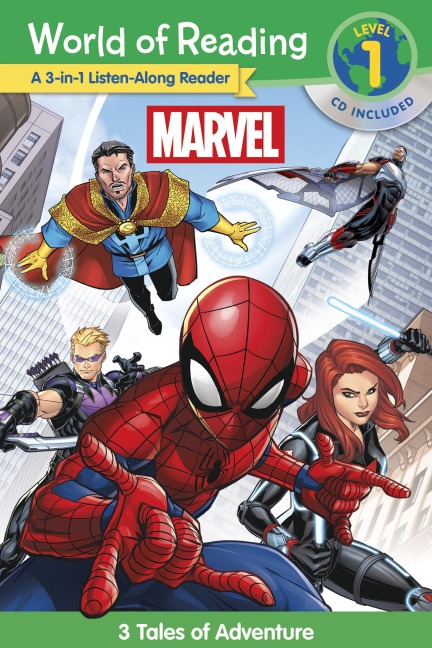 World of Reading: Marvel 3-In-1 Listen-Along Reader-World of Reading Level 1: 3 Tales of Adventure with CD!