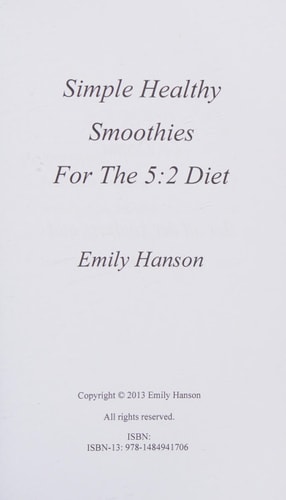 Simple, Healthy Smoothies For The 5 2 Diet