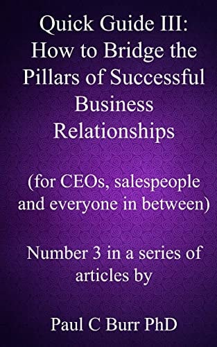 Quick Guide III - How to Bridge the Pillars of Successful Business Relationships For CEOs, Salespeople and Everyone in Between