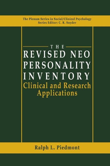 The Revised NEO Personality Inventory: Clinical and Research Applications