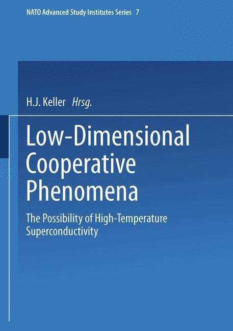 Low-Dimensional Cooperative Phenomena: The Possibility of High-Temperature Superconductivity