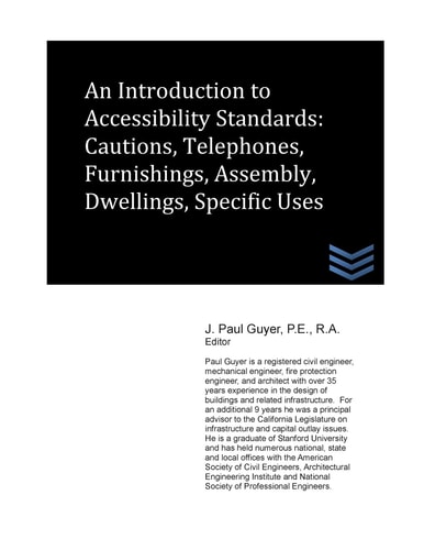 An Introduction to Accessibility Standards Cautions, Telephones, Furnishings, Assembly, Dwellings, Specific Uses