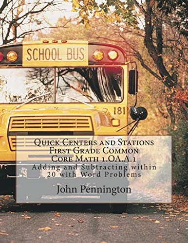 Quick Centers and Stations Common Core First Grade Math 1. OA. A. 1 Adding and Subtracting Within 20 with Word Problems