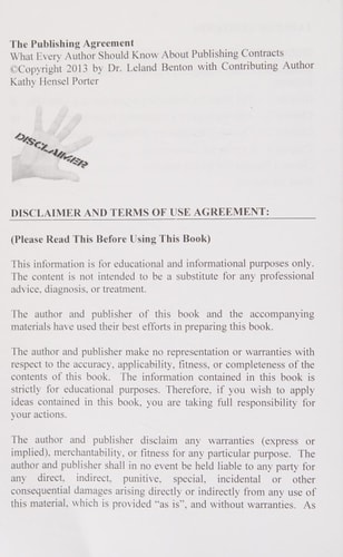 The Publishing Agreement What Every Author Should Know About Publishing Contracts