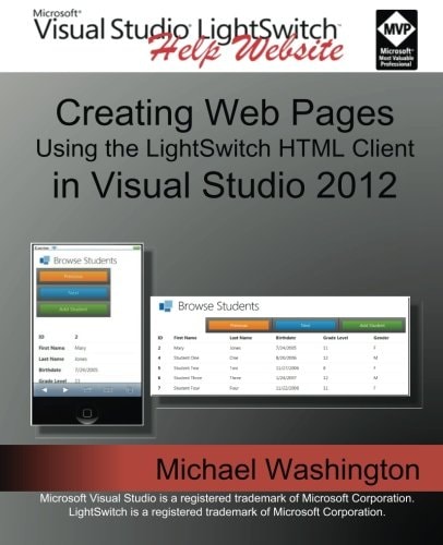 Creating Web Pages Using the LightSwitch HTML Client In Visual Studio 2012