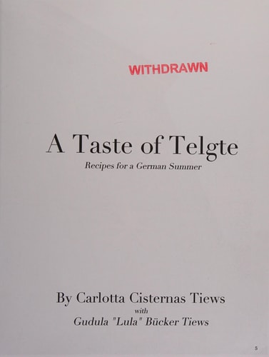 A Taste of Telgte Recipes for a German Summer