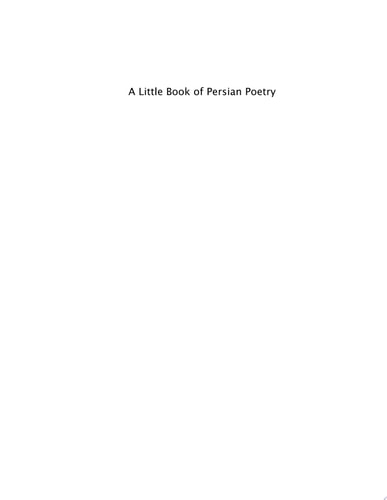 A Little Book of Persian Poetry