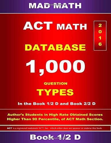 ACT Math Database 1-2 D