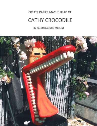 Create Papier Mache Head of Cathy Crocodile Ideal Parent and Child Home School Project, Perfect Adult Hobby, Outstanding Halloween Decoration, Suitable for Placement As Wall Decor, Good Platform for Lifetime Artistic Development