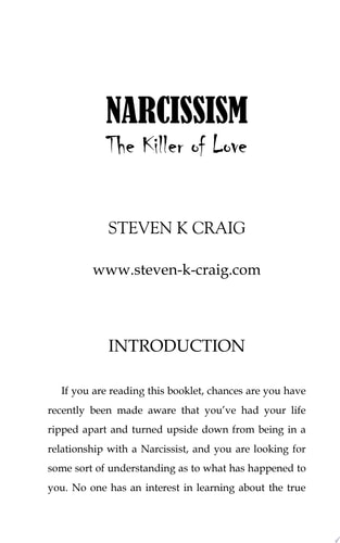 Narcissism The Killer of Love