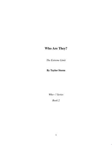 Who Are They? The Extreme Limit (Who--? Series)