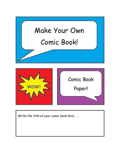 Make Your Own Comic Book Comic Book Paper