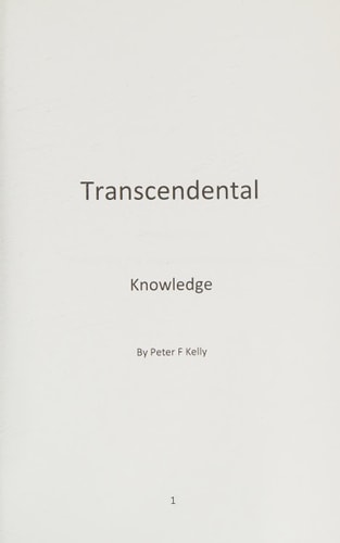Transcendental Knowledge