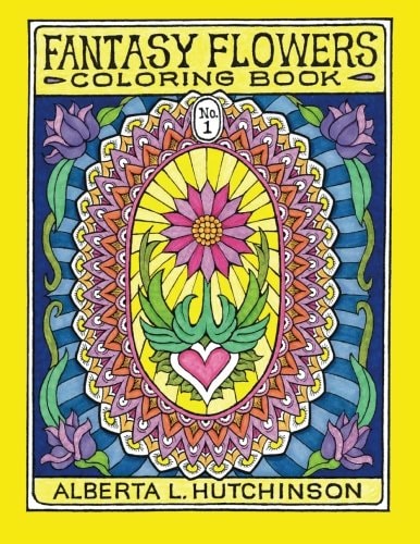 Fantasy Flowers Coloring Book No. 1 24 Designs in Elaborate Oval Frames