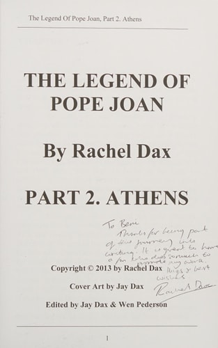 The Legend Of Pope Joan, Part 2. Athens