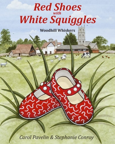 Red Shoes with White Squiggles Woodhill Whiskers