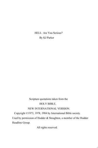 Hell: Are You Serious?