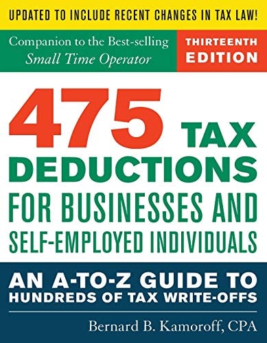475 Tax Deductions for Businesses and Self-Employed Individuals An A-to-Z Guide to Hundreds of Tax Write-Offs