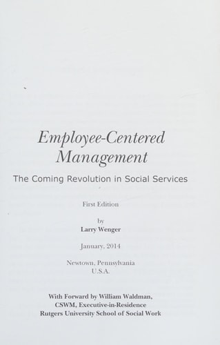 Employee-Centered Management The Coming Revolution in Social Services