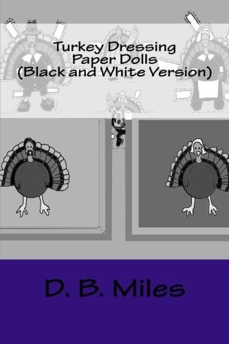 Turkey Dressing Paper Dolls (Black and White Version)