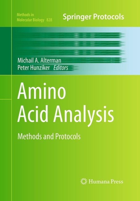Amino Acid Analysis: Methods and Protocols