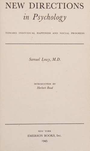 New Directions in Psychology