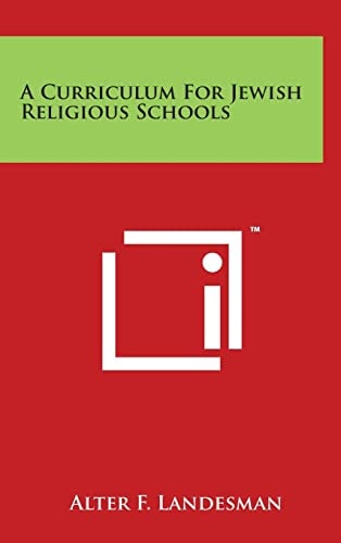 A Curriculum for Jewish Religious Schools