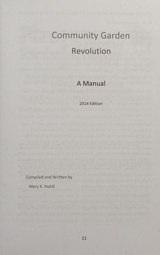 Community Garden Revolution A Manual (Black and White Edition)