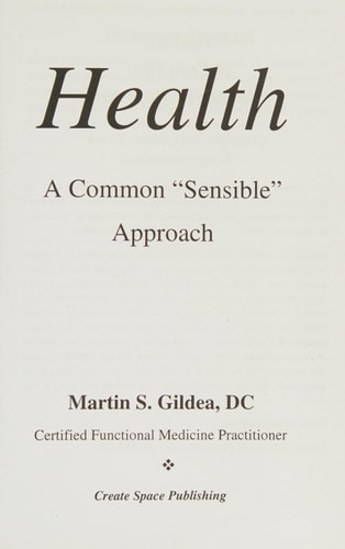 Health: a Common Sensible Approach Book