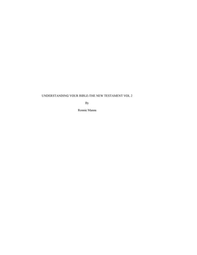 Understanding Your Bible-The New Testament