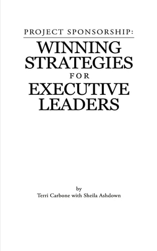 Project Sponsorship Winning Strategies for Executive Leaders