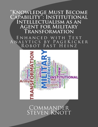 Knowledge Must Become Capability Institutional Intellectualism as an Agent for Military Transformation