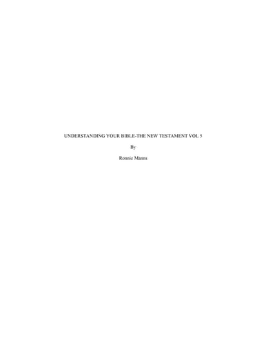 Understanding Your Bible-The New Testament