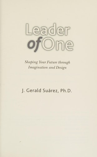 Leader of One Shaping Your Future Through Imagination and Design