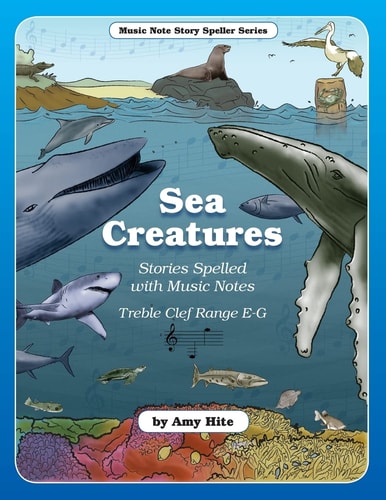 Music Note Story Speller Sea Creatures (Treble Clef Notes)