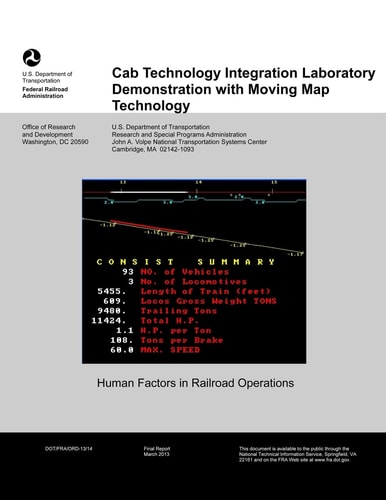 Cab Technology Integration Laboratory Demonstration with Moving Map Technology