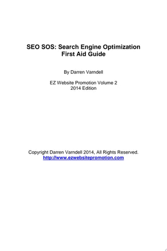 SEO SoS Search Engine Optimization First Aid Guide