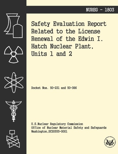 Safety Evaluation Report Related to the License Renewal of the Edwin I Hatch Nuclear Plant, Units 1 And 2