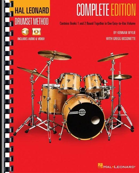 Drumset Method - Complete Edition of Drum Lessons for Beginners - Includes Two Drum Books, Audio & Video - Hal Leonard