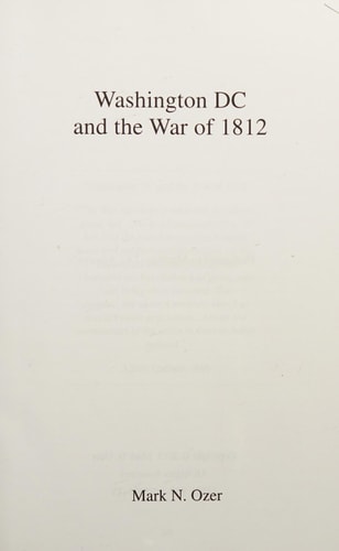 Washington DC and the War of 1812