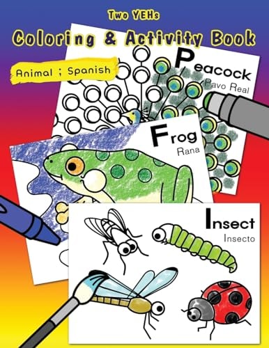 [ Two YEHs ] Coloring and Activity Book - Animal English - Spanish