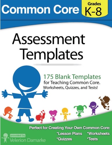 Common Core Assessment Templates Black and White Print Version